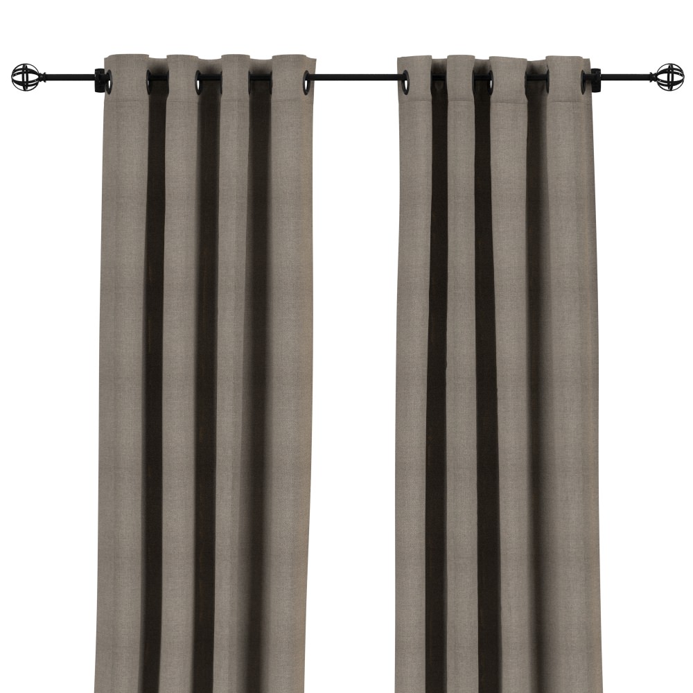 Sunbrella Cast Shale Outdoor Curtain with Grommets
