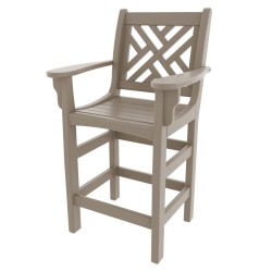 DURAWOOD® Poly Chippendale Counter Height Chair with Arms