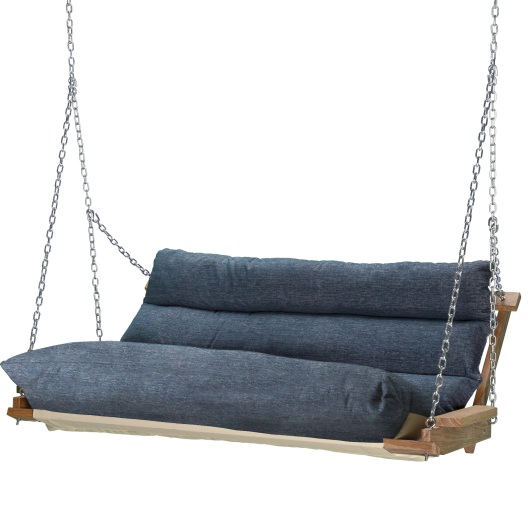 Deluxe Sunbrella Cushion Swing - Platform Indigo