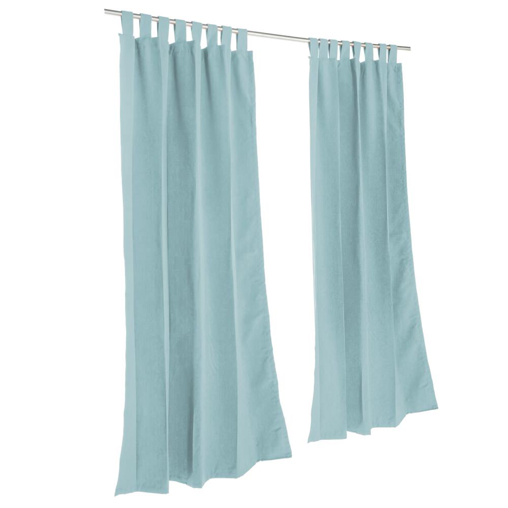 Sunbrella Canvas Glacier Outdoor Curtain with Tabs