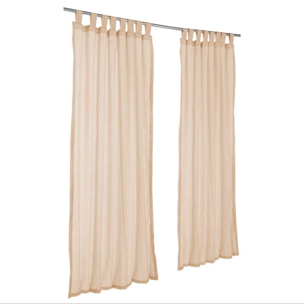 Sunbrella Sheer Honey Outdoor Curtain with Tabs