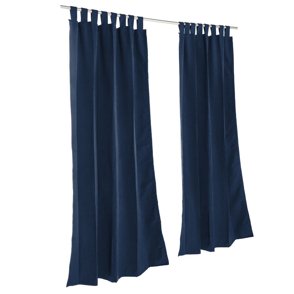 Sunbrella Canvas Navy Outdoor Curtain with Tabs