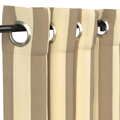 Sunbrella Regency Sand Outdoor Curtain with Nickel Plated Grommets