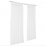 Sunbrella Sheer Snow Outdoor Curtain with Grommets