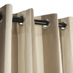 Sunbrella Regency Sand Outdoor Curtain with Nickel Plated Grommets