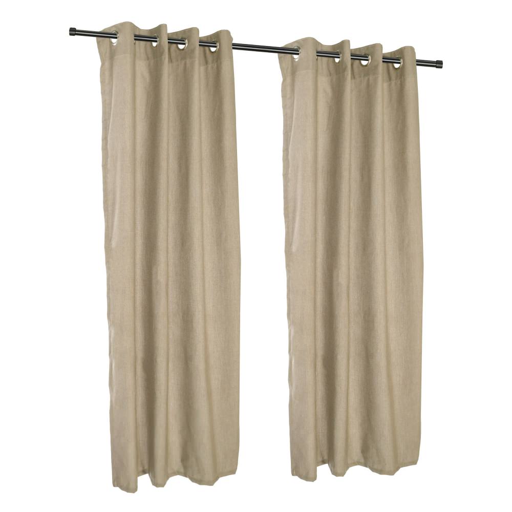 Sunbrella Cast Tinsel Outdoor Curtain with Grommets