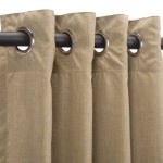 Sunbrella Cast Tinsel Outdoor Curtain with Nickel Plated Grommets 50 in. x 108 in.