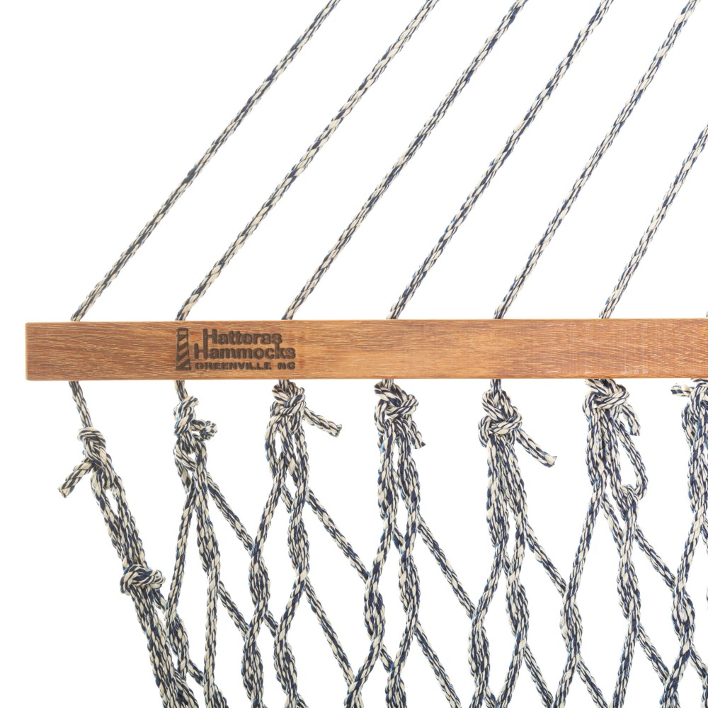 Large DuraCord Rope Hammock - Navy Oatmeal Heirloom Tweed