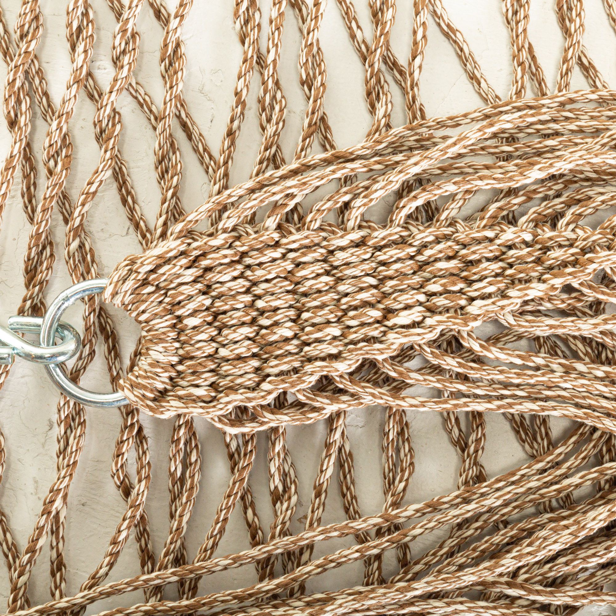 DuraCord Small Rope Hammock - Antique Brown Oatmeal Heirloom Tweed
