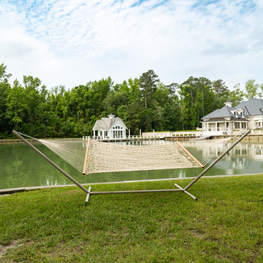 Executive DURACORD® Rope Hammock with TRI-BEAM® Metal Stand and Optional Hammock Pillow
