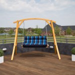 Deluxe Sunbrella Cushion Swing - Gateway Indigo