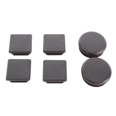 Set of Metal Hammock Stand End Caps - (4) Square and (2) Round
