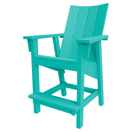 Refined Counter Height Chair - Turquoise