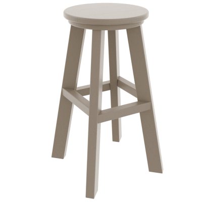 DURAWOOD® Poly Round Bar Height Stool