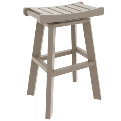 DURAWOOD® Poly Swivel Saddle Bar Height Stool