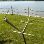 15 ft. Hammock Stand with Powder Coated Steel Tube Frame - Taupe