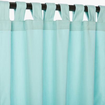 Sunbrella Canvas Glacier Outdoor Curtain with Tabs