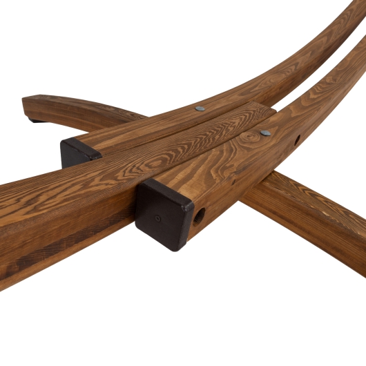 ROMAN ARC® 4-Ply Cypress 15 ft. Wood Hammock Stand - Canyon Brown