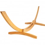 Large Soft Weave Hammock with ROMAN ARC® Cypress Wood Hammock Stand with Soft Weave Pillow Combo
