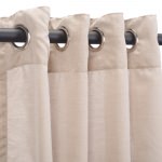 Sunbrella Sheer Wren Outdoor Curtain with Nickel Plated Grommets 50 in. x 84 in.