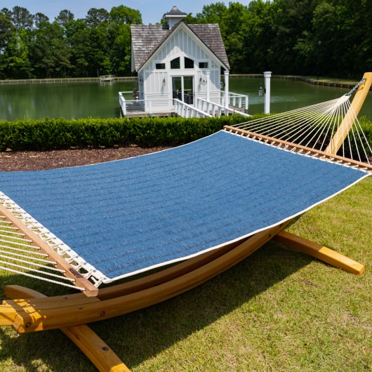 Large Sunbrella Quilted Hammock - Platform Indigo