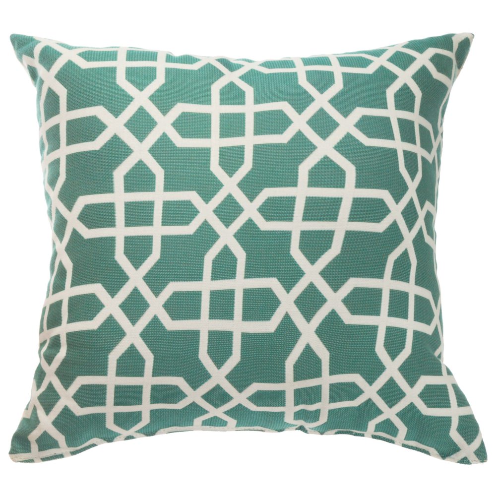 Sunbrella Throw Pillow Bevel Lagoon - 18in Square