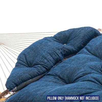 Long Sunbrella Tufted Hammock Pillow - Platform Indigo