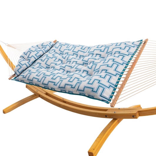 Large Sunbrella Tufted Hammock with Detachable Pillow - Resonate Atlantis