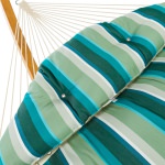 Large Sunbrella Tufted Hammock with Detachable Pillow - Beam Lagoon