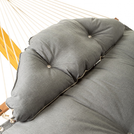 Long Sunbrella Tufted Hammock Pillow - Cast Slate