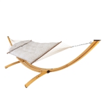 Large Sunbrella Tufted Hammock with Detachable Pillow -Dapple Linen