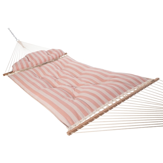 Large Sunbrella Tufted Hammock with Detachable Pillow - Expressive Blush
