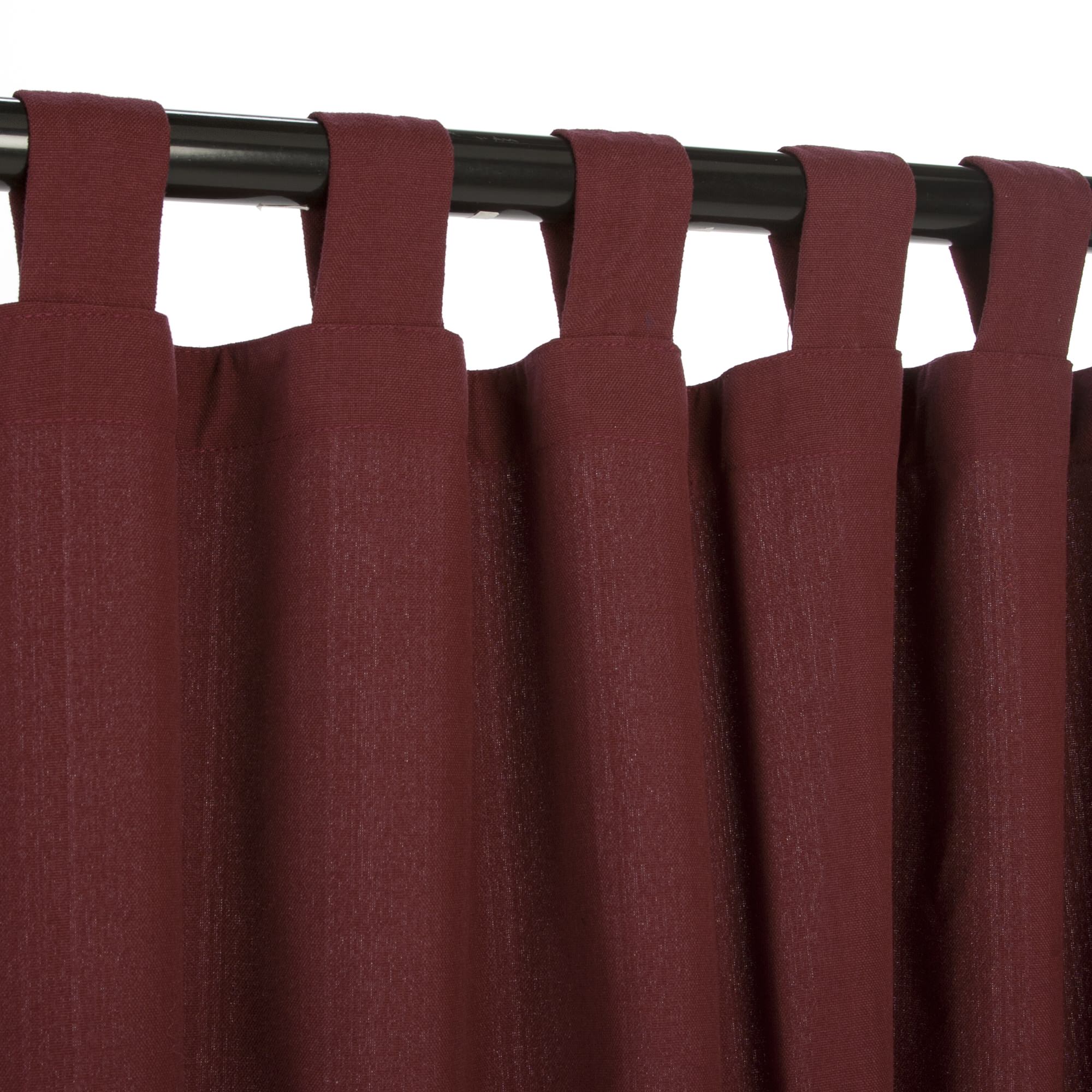 WeatherSmart Dark Wine Outdoor Curtain with Tabs in 50 in. W by 108 in
