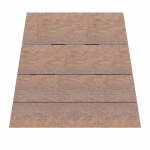 DURAWOOD® Legacy Woodgrain Modern Tete-A-Tete Table - Antique Mahogany and Chocolate