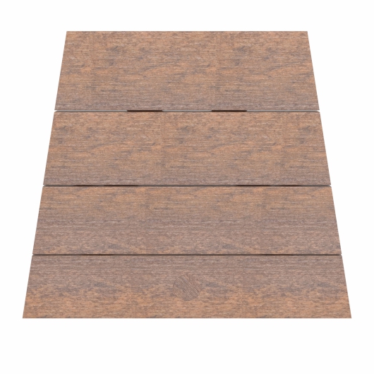 DURAWOOD® Legacy Woodgrain Modern Tete-A-Tete Table - Antique Mahogany and Chocolate