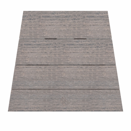DURAWOOD® Legacy Woodgrain Modern Tete-A-Tete Table - Coastal Gray and Black