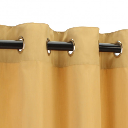Sunbrella Canvas Wheat Outdoor Curtain with Grommets